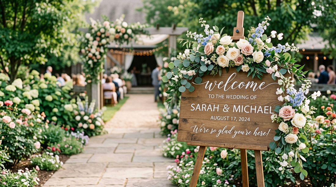 Personalized wedding welcome sign