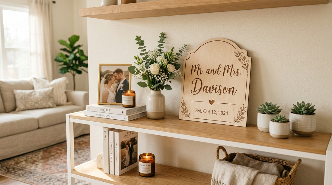 Mr and Mrs personalized newlywed keepsake