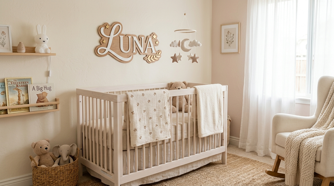 Personalized nursery decor name sign