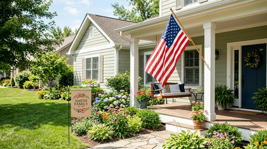 Garden flag vs house flag