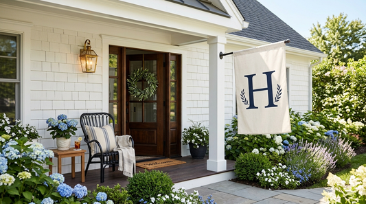 Personalized monogram house flag