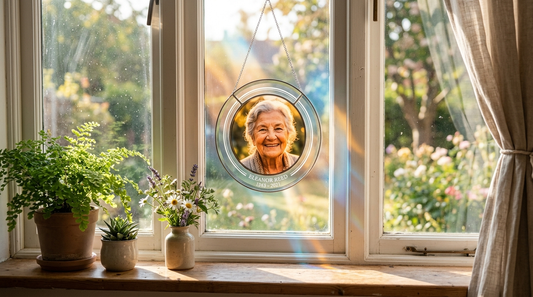Memorial photo suncatcher