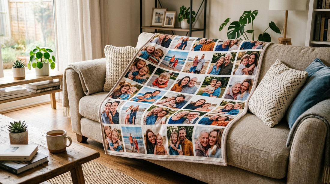 Collage photo blanket ideas