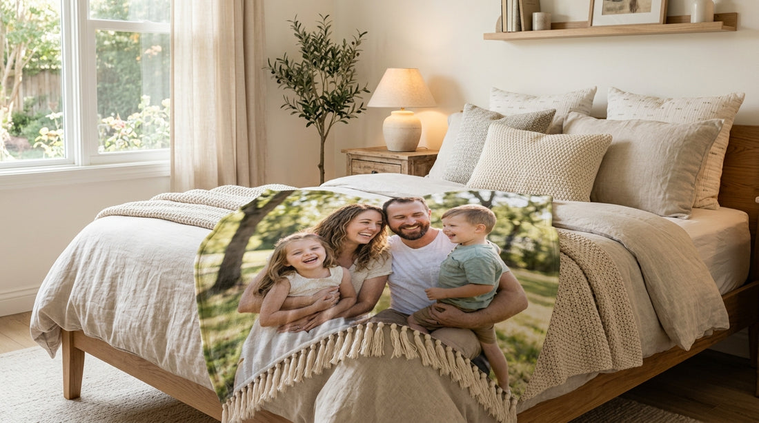 Personalized photo blanket gift ideas
