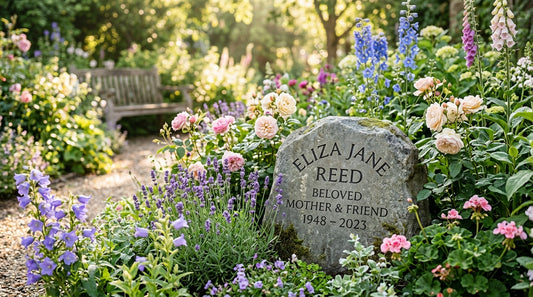 Personalized memorial garden stone