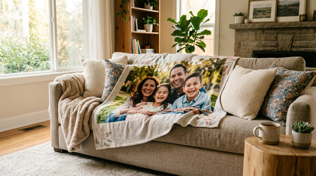 Custom photo blanket guide