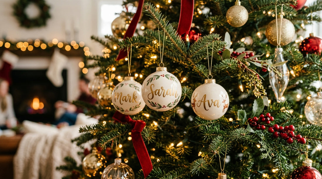 Personalized Christmas ball ornaments