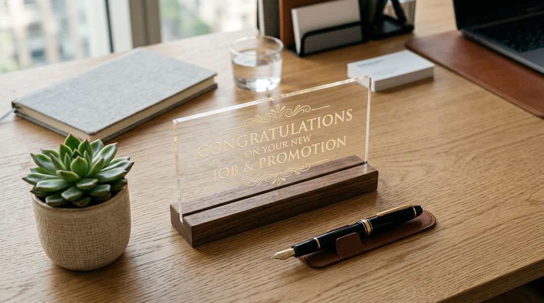 New job promotion congratulations personalized acrylic desk plaque