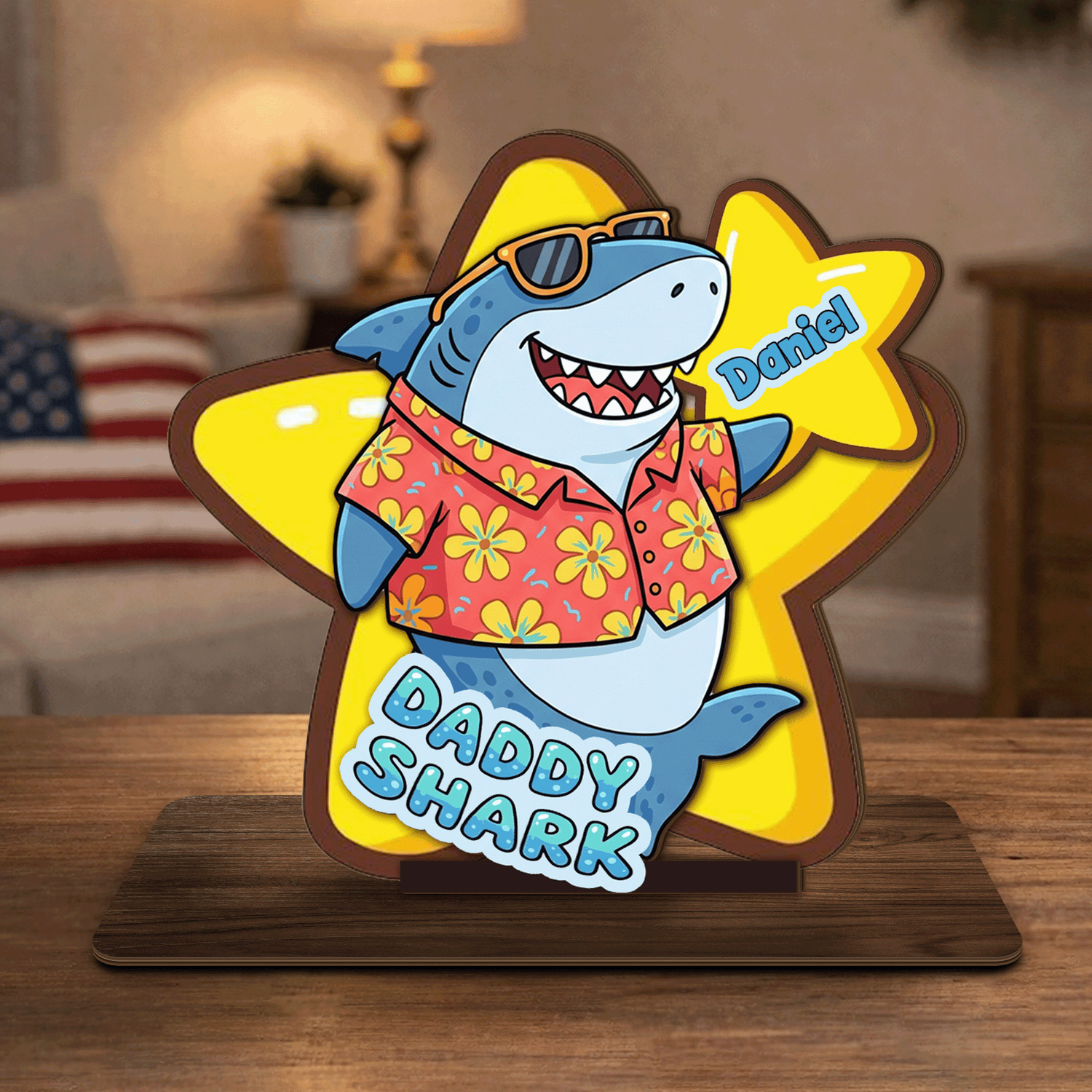Custom Shape 2-Layer Wooden Standing