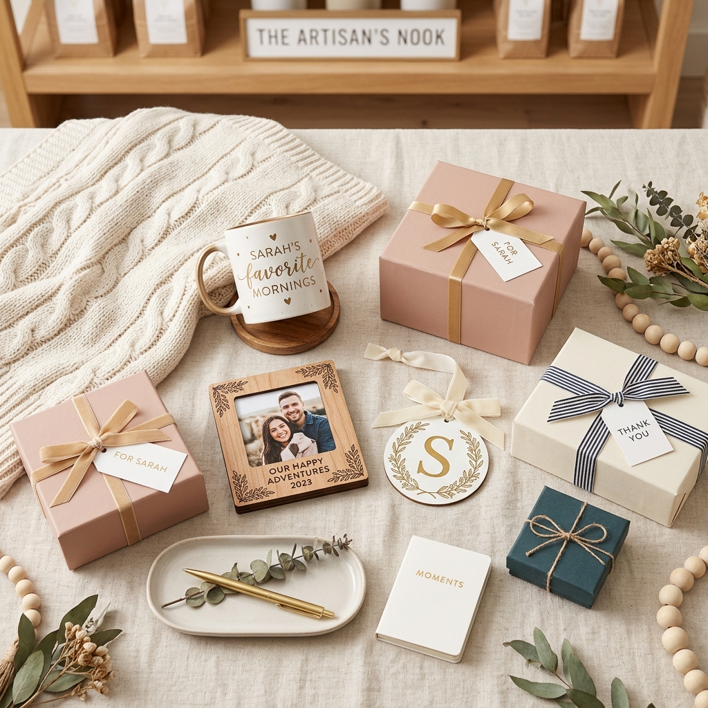 New arrivals of personalized gifts with ornament, mug, blanket and gift boxes
