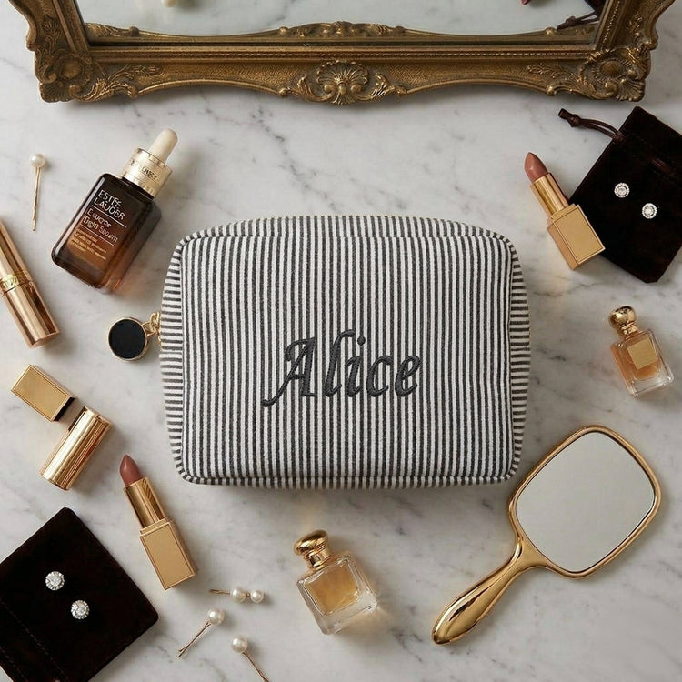 Bubble gauze makeup bag