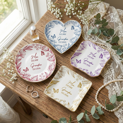 Personalized Grandma to Be Jewelry Dish - Custom First Time Grandma Trinket Tray, New Grandma Mother's Day Gift