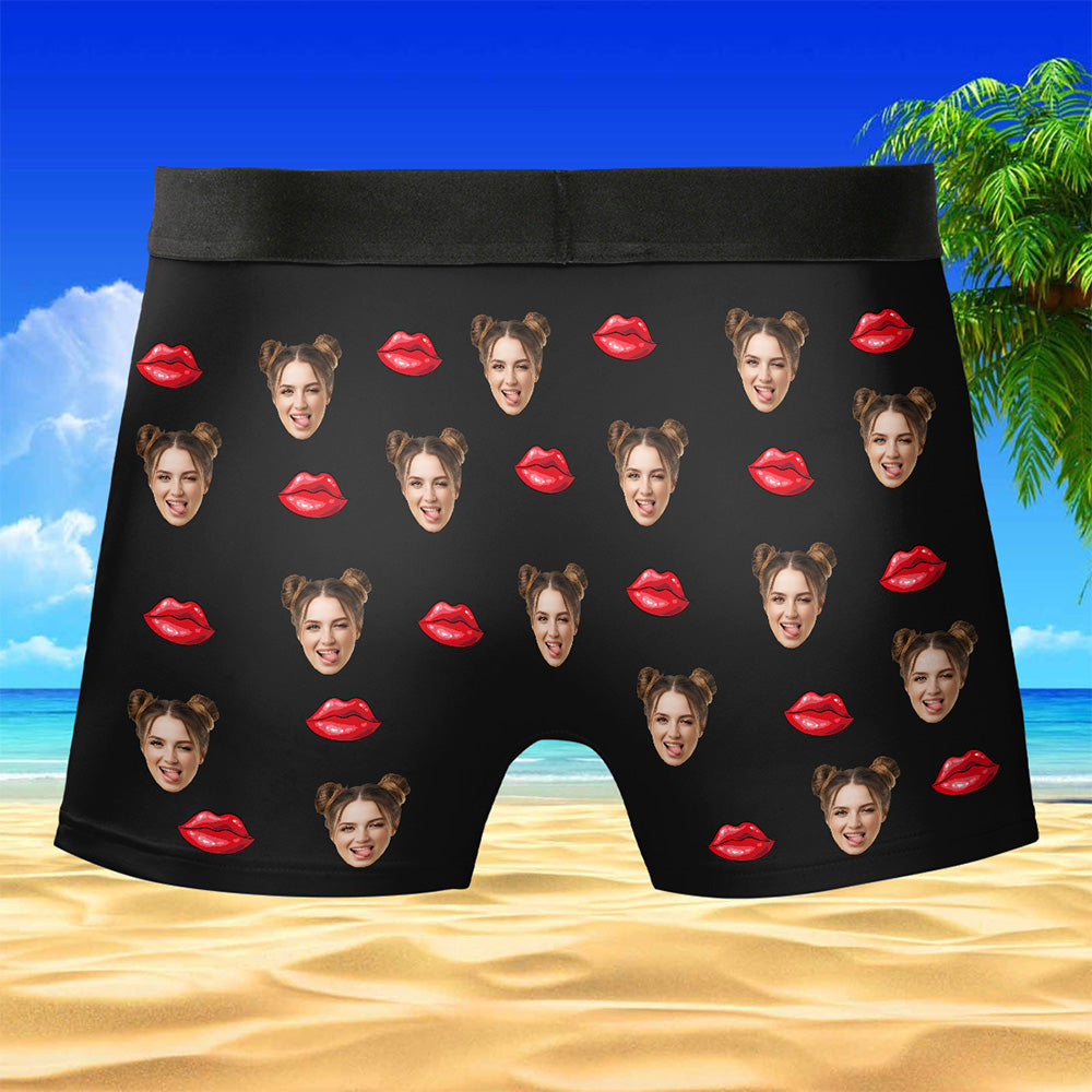 I Licked It, So It’s Mine – Naughty Funny Gift for Him – Personalized Photo Men’s Boxer Briefs