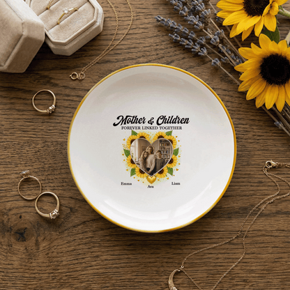 Mother And Daughter Forever Linked Together – Personalized Jewelry Dish