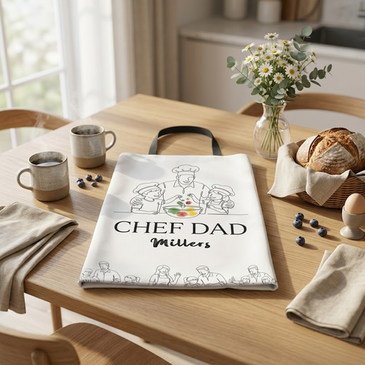 Chef Dad Apron - Funny BBQ Cooking Gift for Father's Day