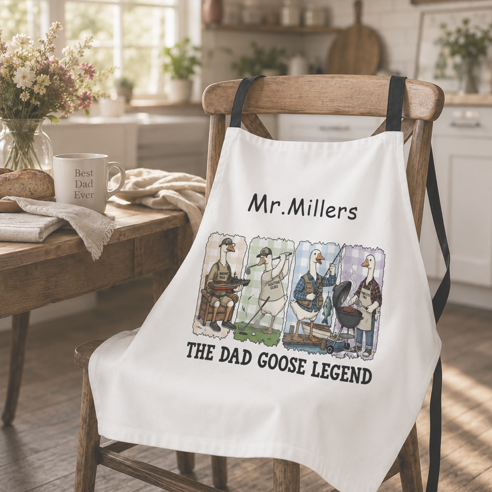 The Dad Goose Legend Apron – Funny Father’s Day Cooking & BBQ Gift for Dad