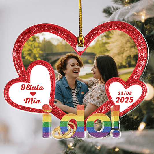 Customized LGBT I Do Acrylic Ornament