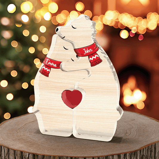 Personalized Acrylic Hugging Bear Family Puzzle