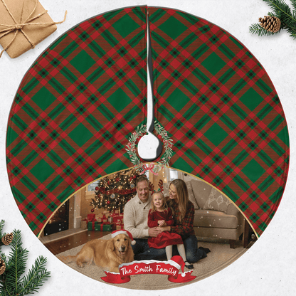 Personalized Family Photo Christmas Tree Skirt