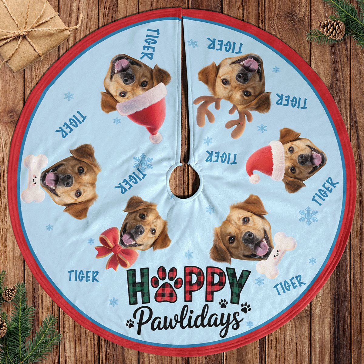 Personalized Pet Christmas Tree Skirt
