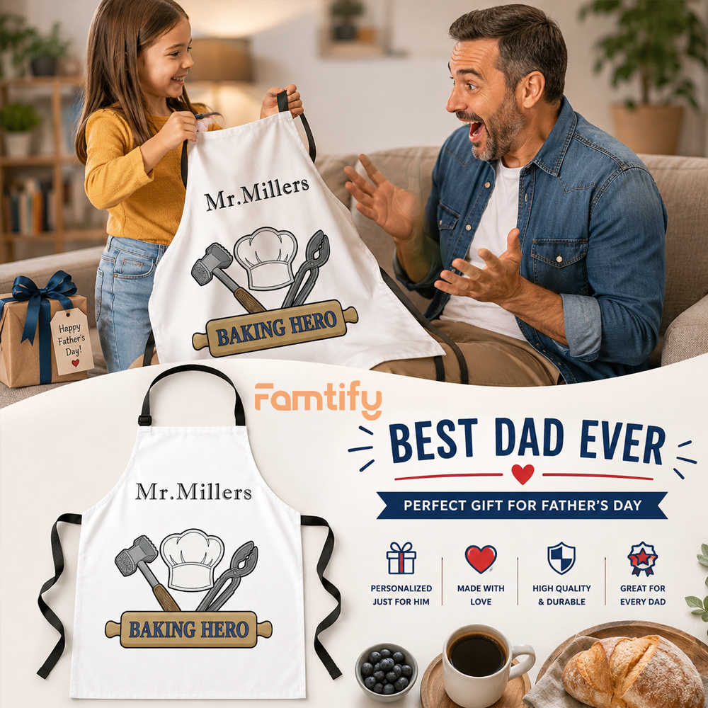 Baking Hero Apron – Funny Baking & Cooking Gift for Dad