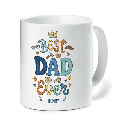 Best Dad Ever Funny Ceramic Mug – Coffee Cup Gift for Dad, Father’s Day Gift Idea