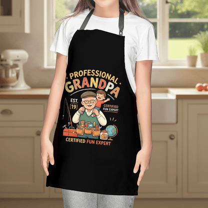 Professional Grandpa Apron – Funny Grandpa BBQ & Cooking Apron Gift