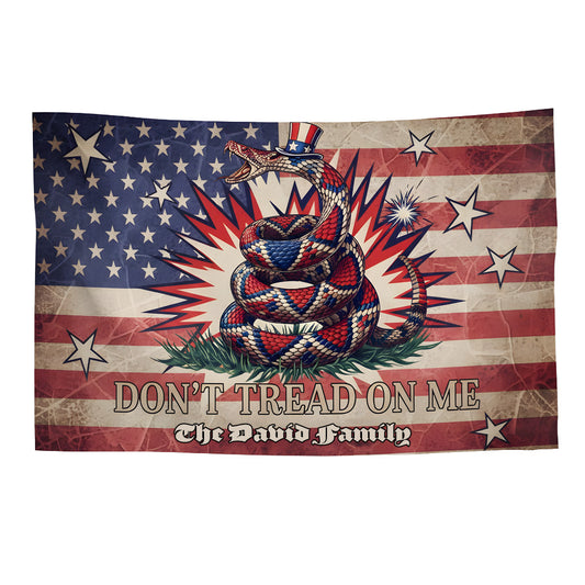 USA American Gadsden Rattlesnake Don't Tread On Me Double-Sided Flag