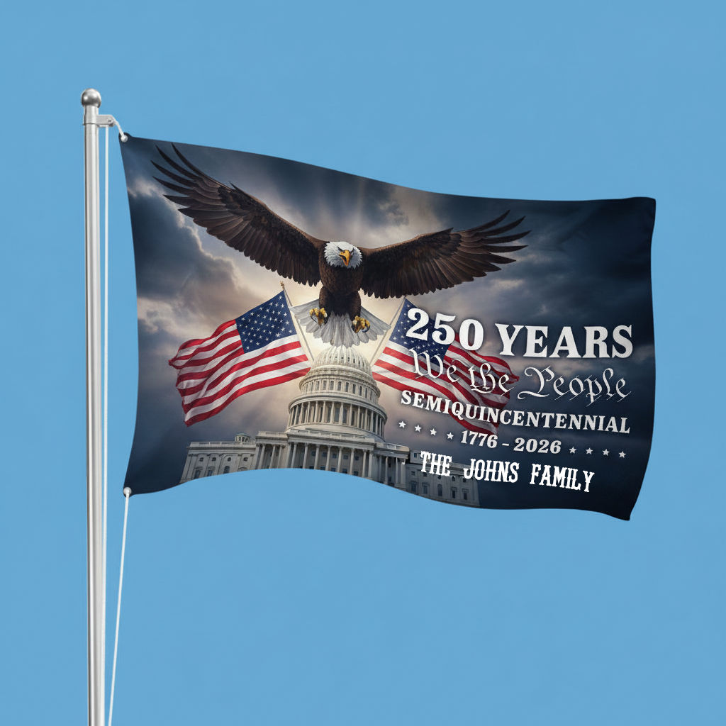 American Flag 250 Years Anniversary United States Semiquincentennial Double-Sided Flag