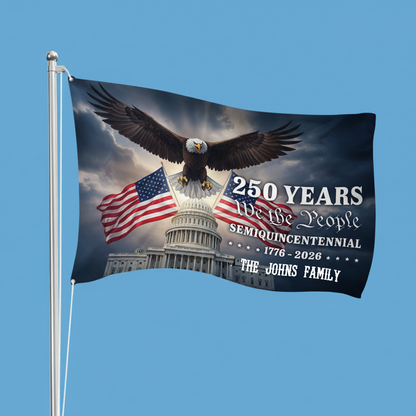 American Flag 250 Years Anniversary United States Semiquincentennial Double-Sided Flag