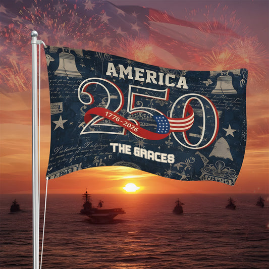 United States of America 1776 2026 House Flag 250 Years Patriotic Gift Decor