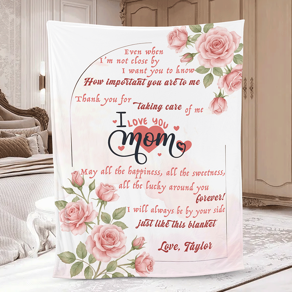 Words to You Personalized Blanket – Heartfelt Message Gift for Mom & Grandma Mother’s Day Family Keepsake
