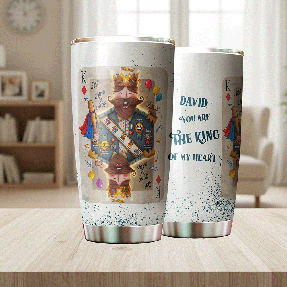 King of Dads 20oz Tumbler – Father’s Day Gift Cup for Dad