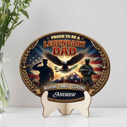 Legendary Dad Wooden Sign – Proud to Be a Dad, Strong Family Gift for Father’s Day