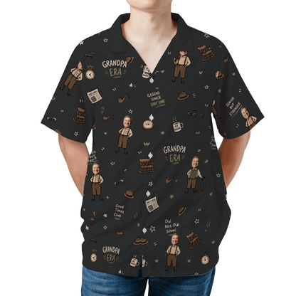 Custom Photo Grandpa Era Hawaiian Shirt | Personalized Gift for Grandpa