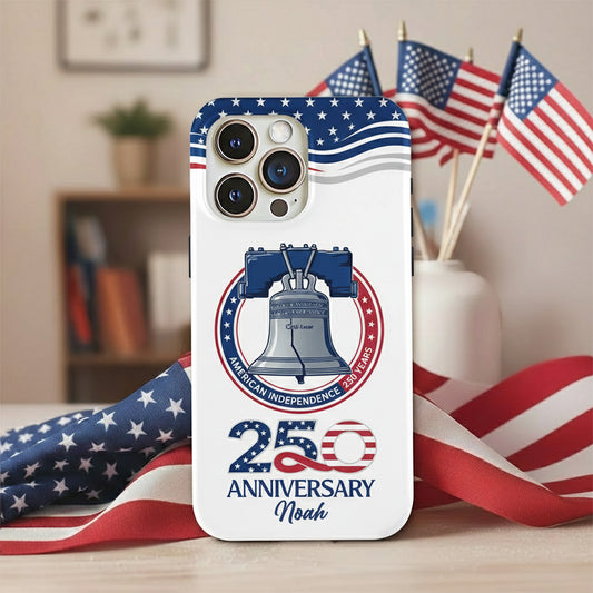 Custom Name American Pride Patriotic 250th Anniversary Eagle 1776–2026 Phone Case