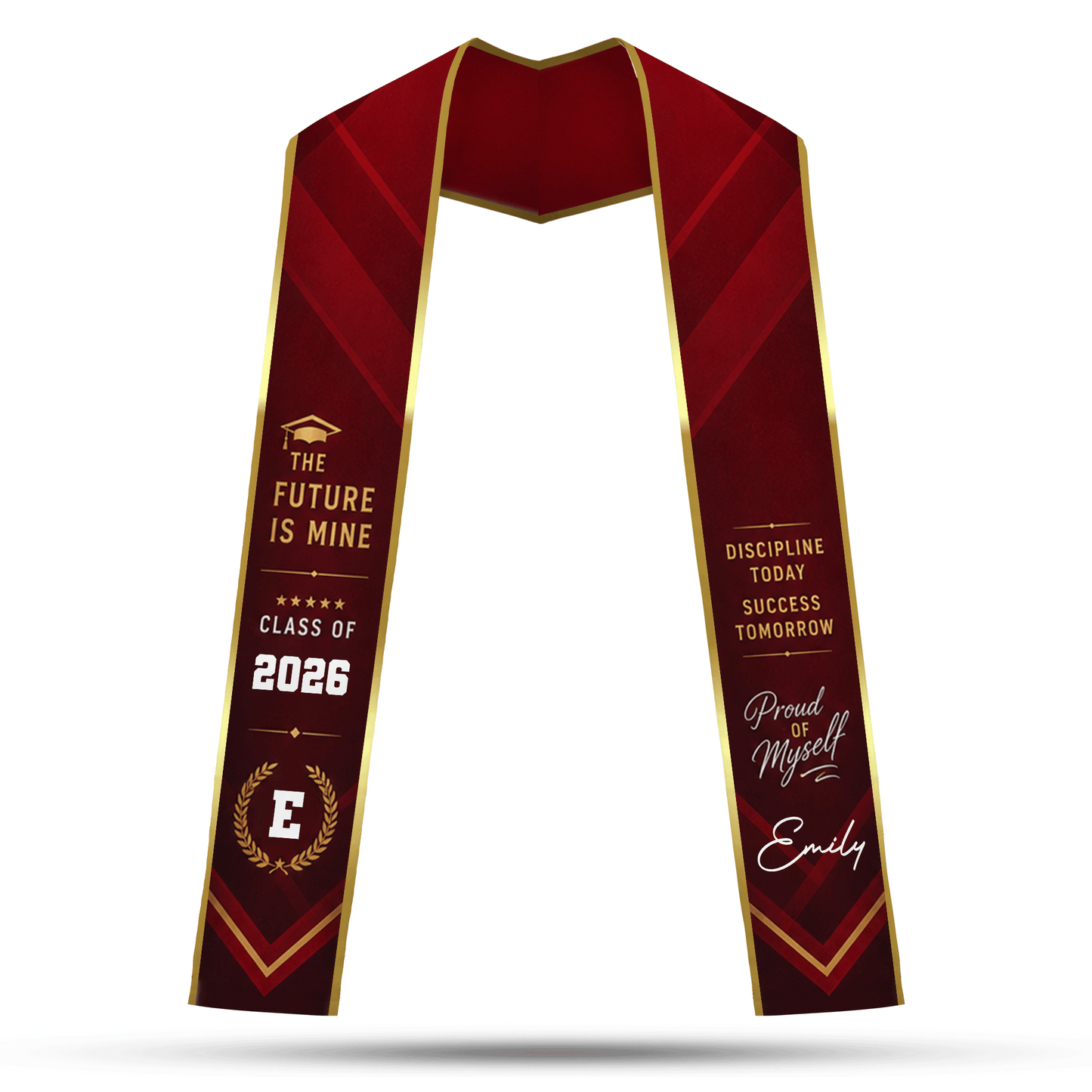 Personalized The Future Is Mine Proud of Myself Graduation Stole – Custom Photo and Name