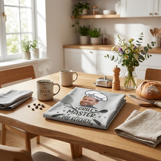 Grill Master My Kitchen My Rules Apron - Funny BBQ Cooking Apron for Dad