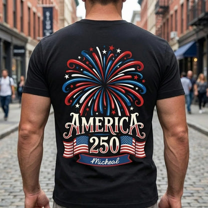 America 250 Firework Back Shirt