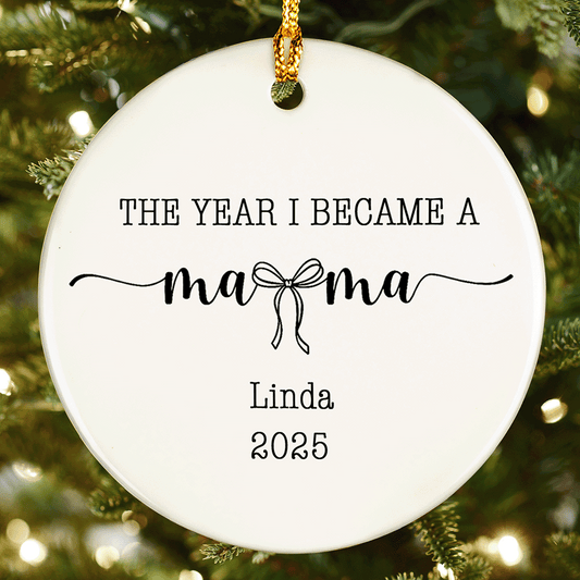 Mom Since Personalized Ceramic Ornament