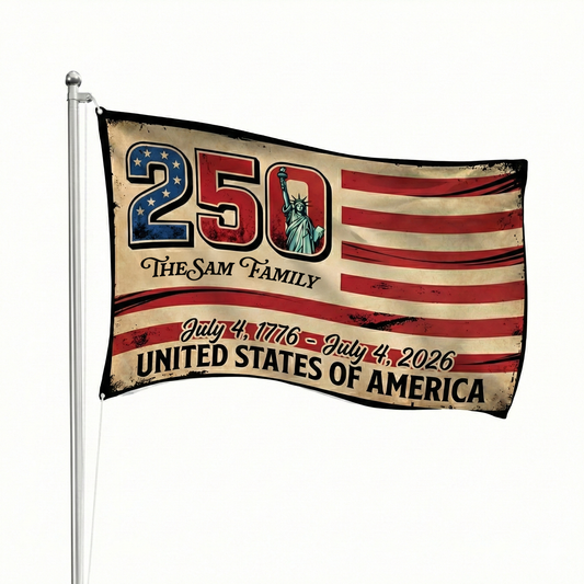 USA Semiquincentennial 1776-2026 Patriotic House Flag