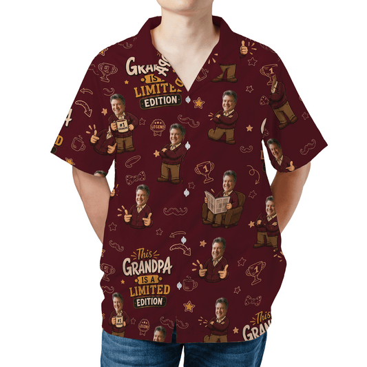 This Grandpa Is a Limited Edition Hawaiian Shirt – Personalized Tropical Gift for Grandpa