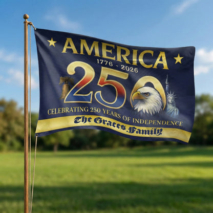 Personalized American Flag - America 250th Anniversary Yard Sign