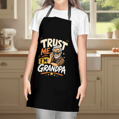 Trust Me I'm Grandpa Apron – Funny Cooking & BBQ Apron Gift for Grandpa