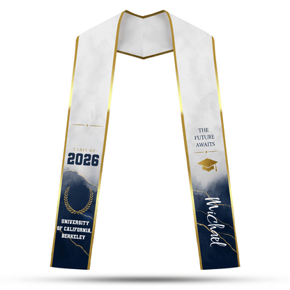 Personalized The Future Awaits Graduation Stole – Custom Photo and Name