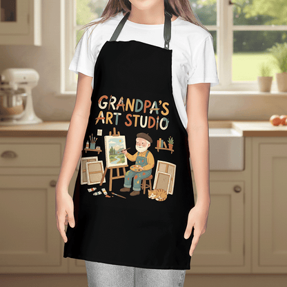 Grandpa's Art Studio Apron – Creative Artist Apron Gift for Grandpa