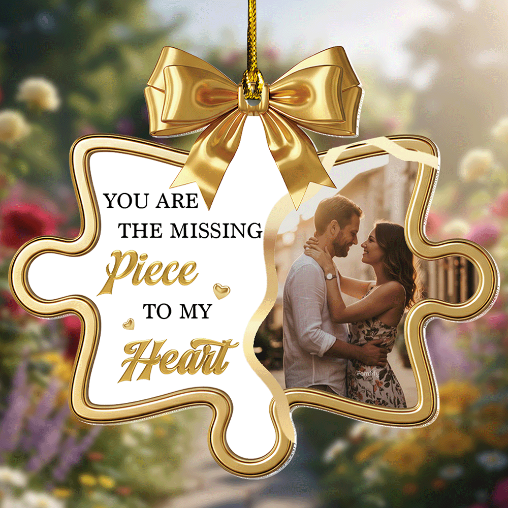 You Are My Piece -  Personalized Photo Gift for Couple - Acrylic Suncatcher