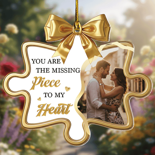 You Are My Piece -  Personalized Photo Gift for Couple - Acrylic Suncatcher