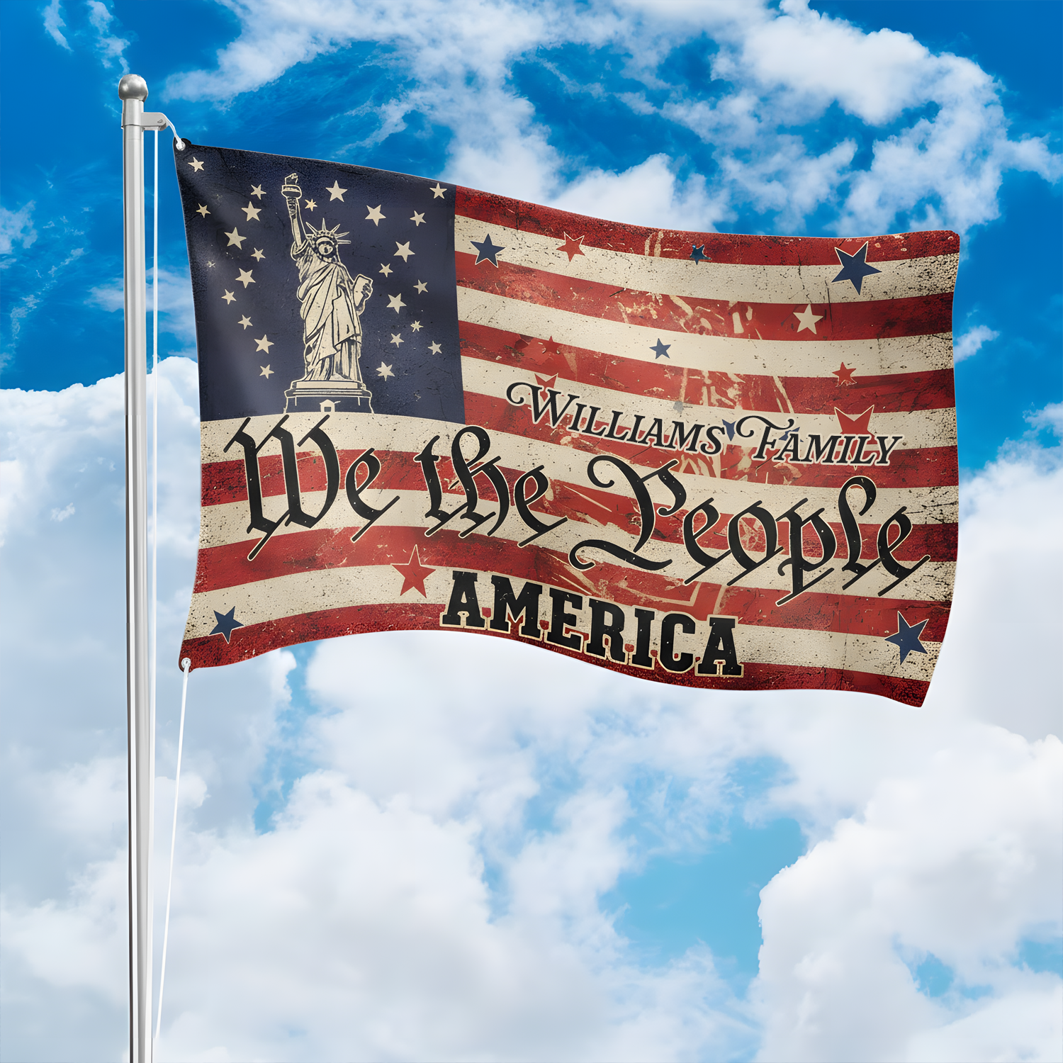 We The People Flag America 250th Anniversary House Flag