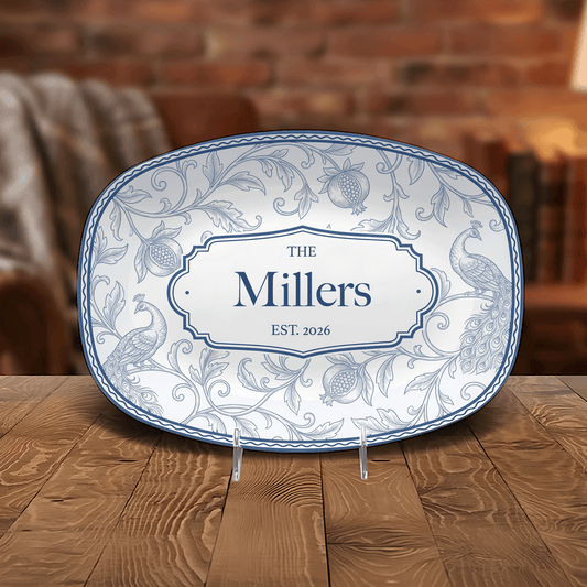 Personalized BBQ Decorative Plate – Custom Name & Year Keepsake for Dad